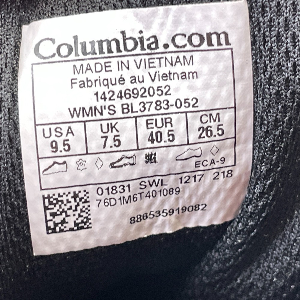 Columbia Newton Ridge Plus Waterproof Hiking Boots Womens Size 9.5 Gray Shoes - Picture 10 of 10